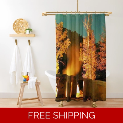 Le Studio Shower Curtain Fire in the Sky at Le Studio 2019 Le Studio Shower Curtain Fire in the Sky at Le Studio 2019